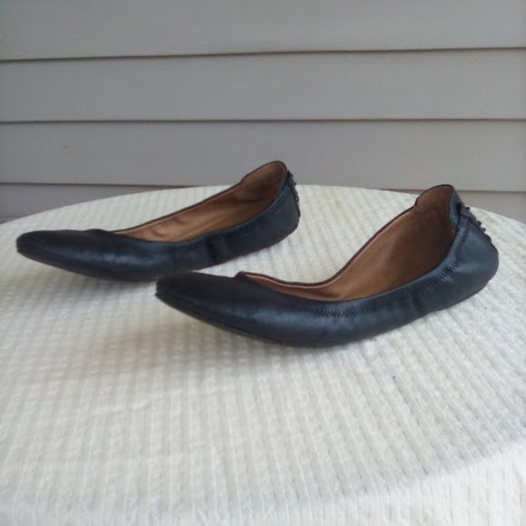 Lucky Brand ECHO Women's Ballet Flats Leather Black size 11 EUC - Picture 1 of 9